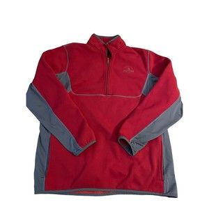 Under Armour Mens Loose XL 1/3 Zip Pullover Fleece Red Gray Ballantyne Golf Club